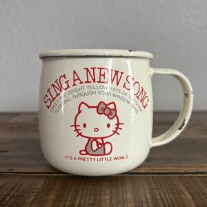 1976 Hello Kitty Enamel Camper Mug